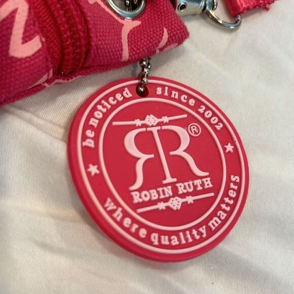 Robin Rute Women's Puntacana Red Dual Zipper Pocket Crossbody Sling Bag - Picture 3 of 8